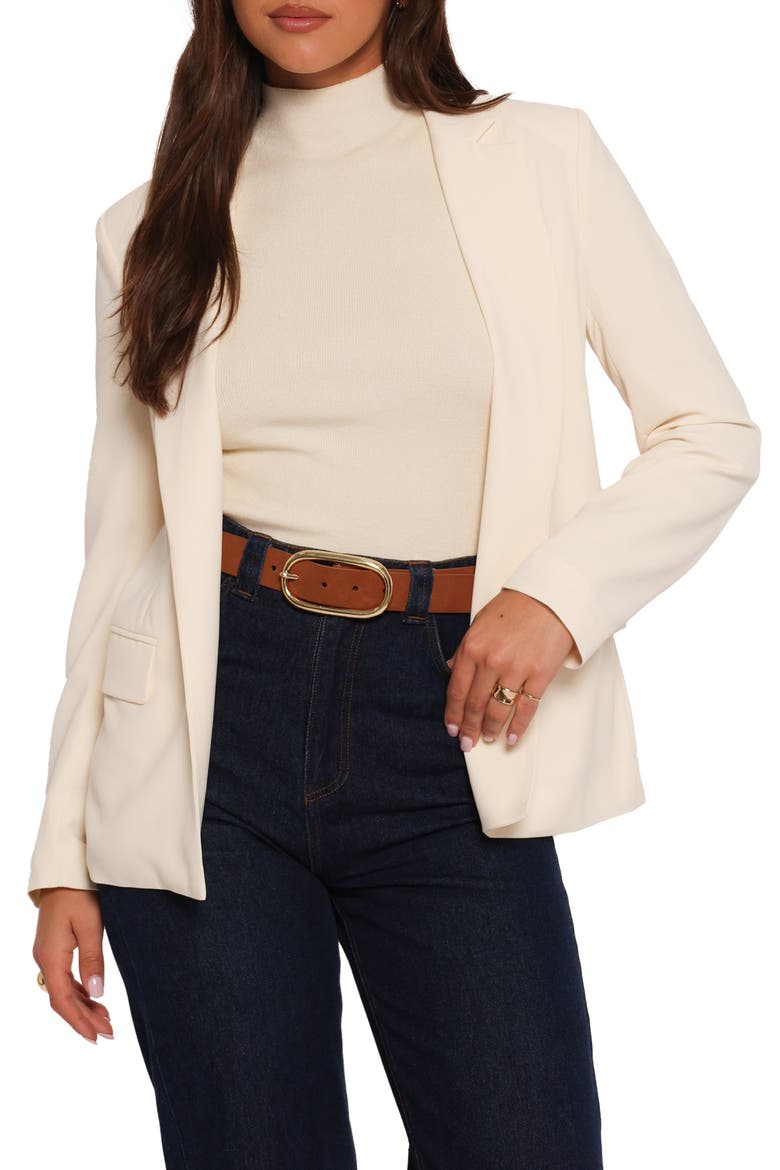 Volina Open Front Blazer, Main, color, CREAM