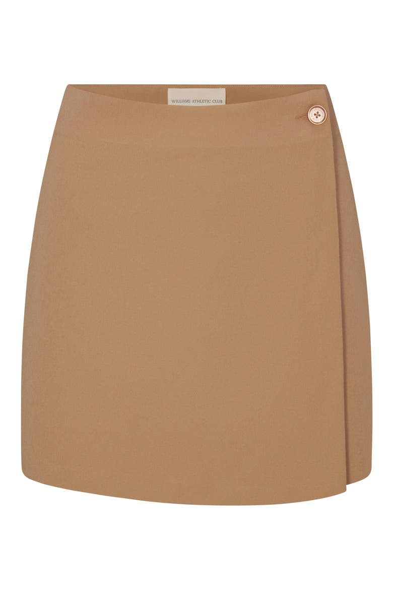 Capri Wrap Miniskirt, Alternate, color, SAND