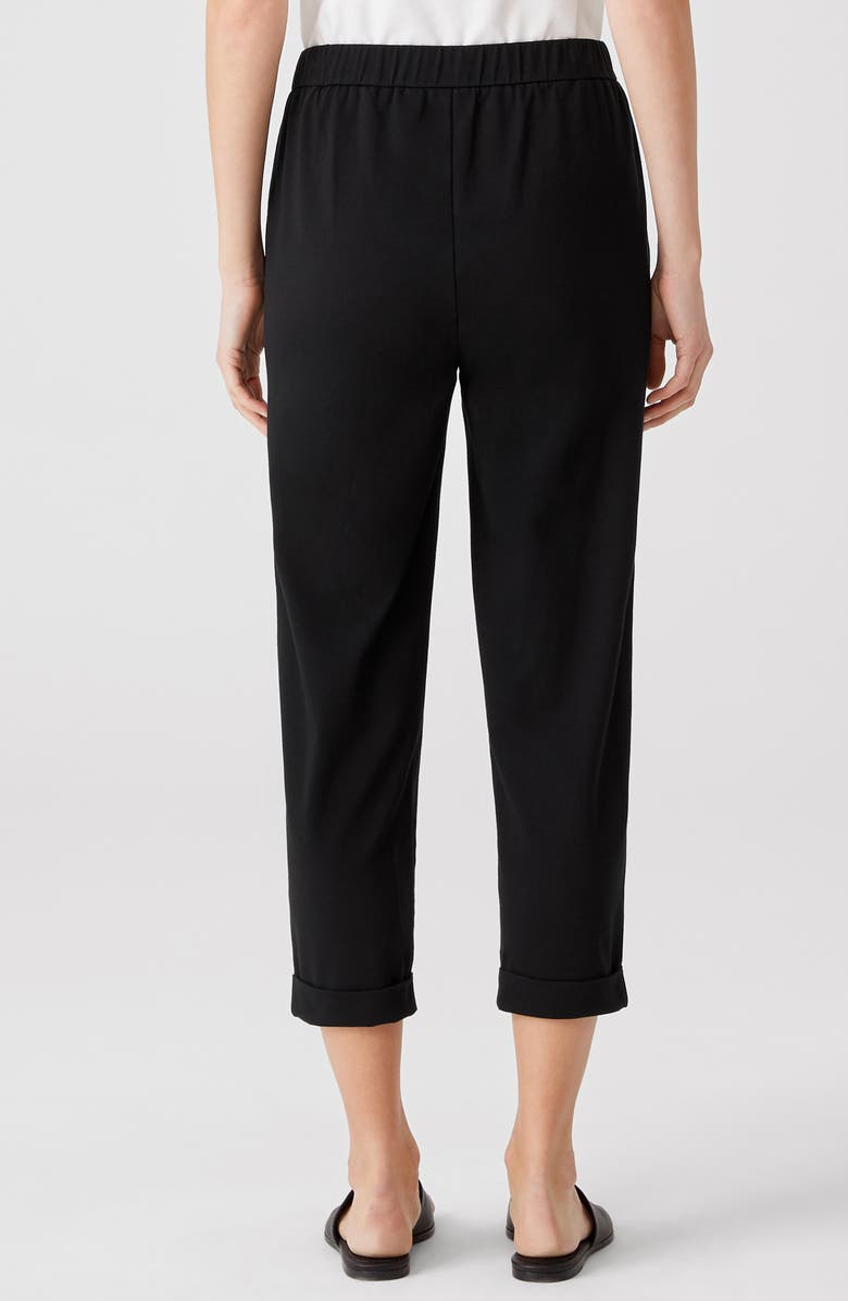 Eileen Fisher Rolled Cuff Slim Jersey Crop Pants, Alternate, color,