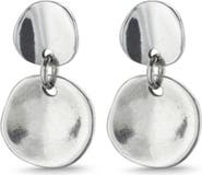 UNODE50 Sterling silver-plated irregular earrings