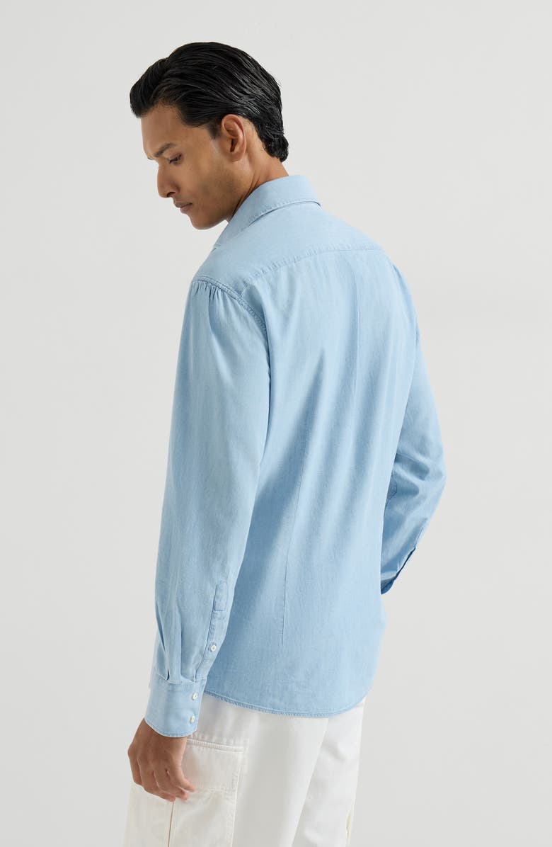 Brunello Cucinelli Chambray shirt, Alternate, color, Medium Denim