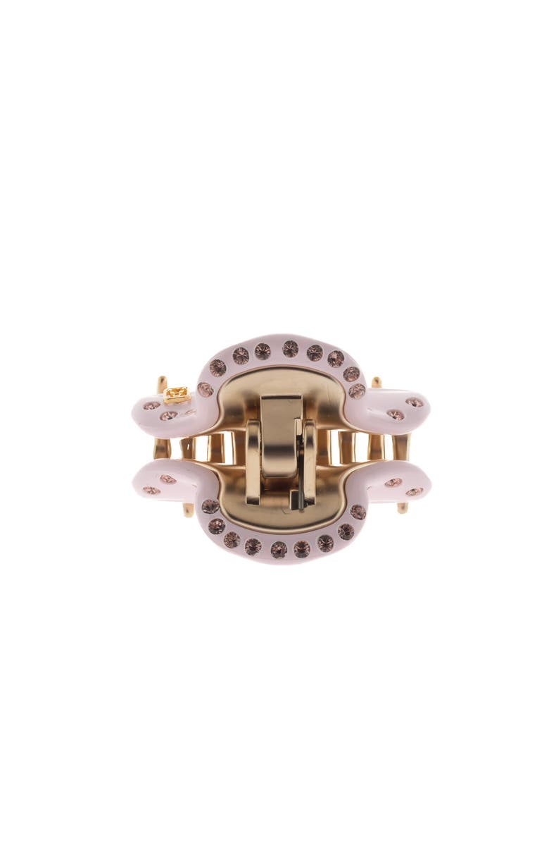 Alexandre de Paris Vendome Small Rose Crystal Hair Claw Clip, Alternate, color, Pink