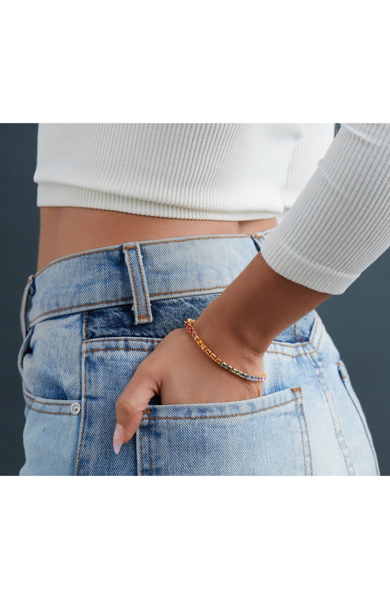 Bony Levy Iris Rainbow Tennis Bracelet, Alternate, color,