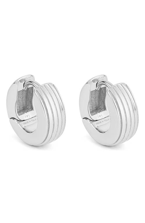 Ivi Los Angeles Slim Aurelia Huggie Hoop Earrings In Silver