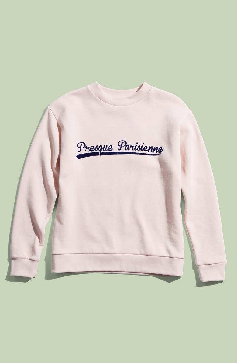 être cécile 'Presque Parisienne' Boyfriend Sweatshirt, Main, color,