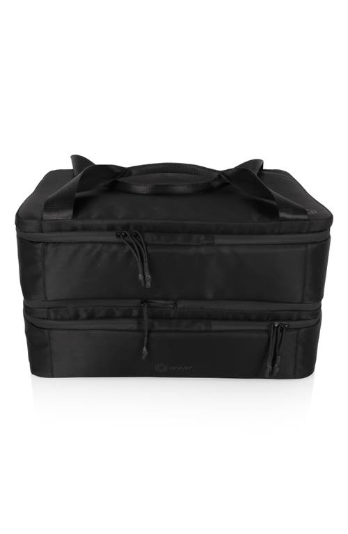Picnic Time Double Decker Casserole Tote In Black