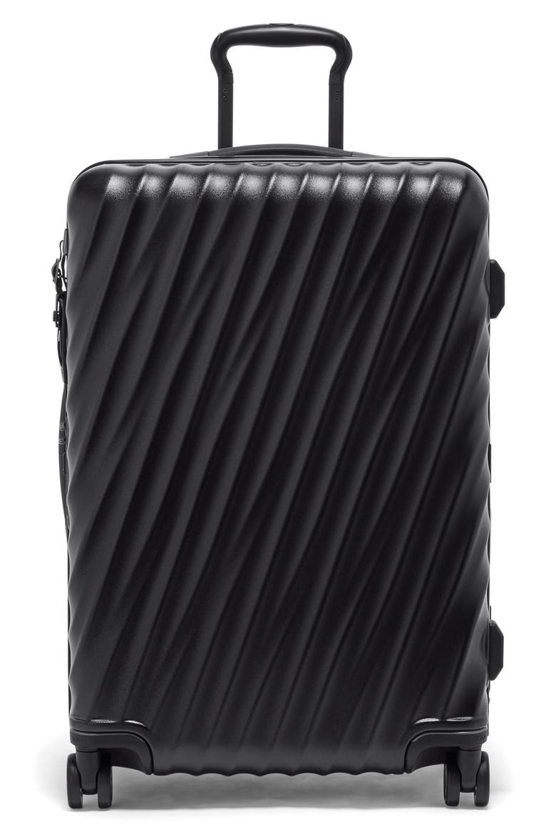 22-Inch 19-Degree International Expandable 4-Wheel Carry-On, Main, color, BLACK TEXTURE