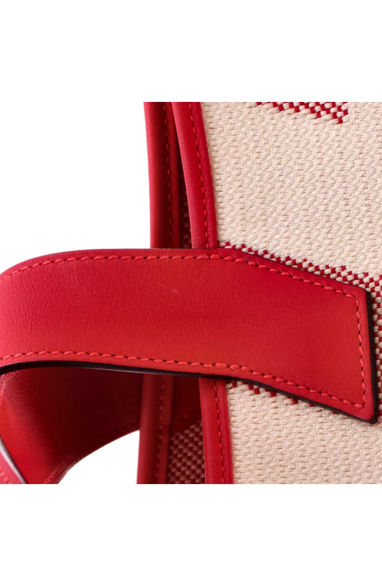 Pre-Owned Hermes Cabas H en Biais Tote Canvas with Leather 40, Alternate, color, Framboise