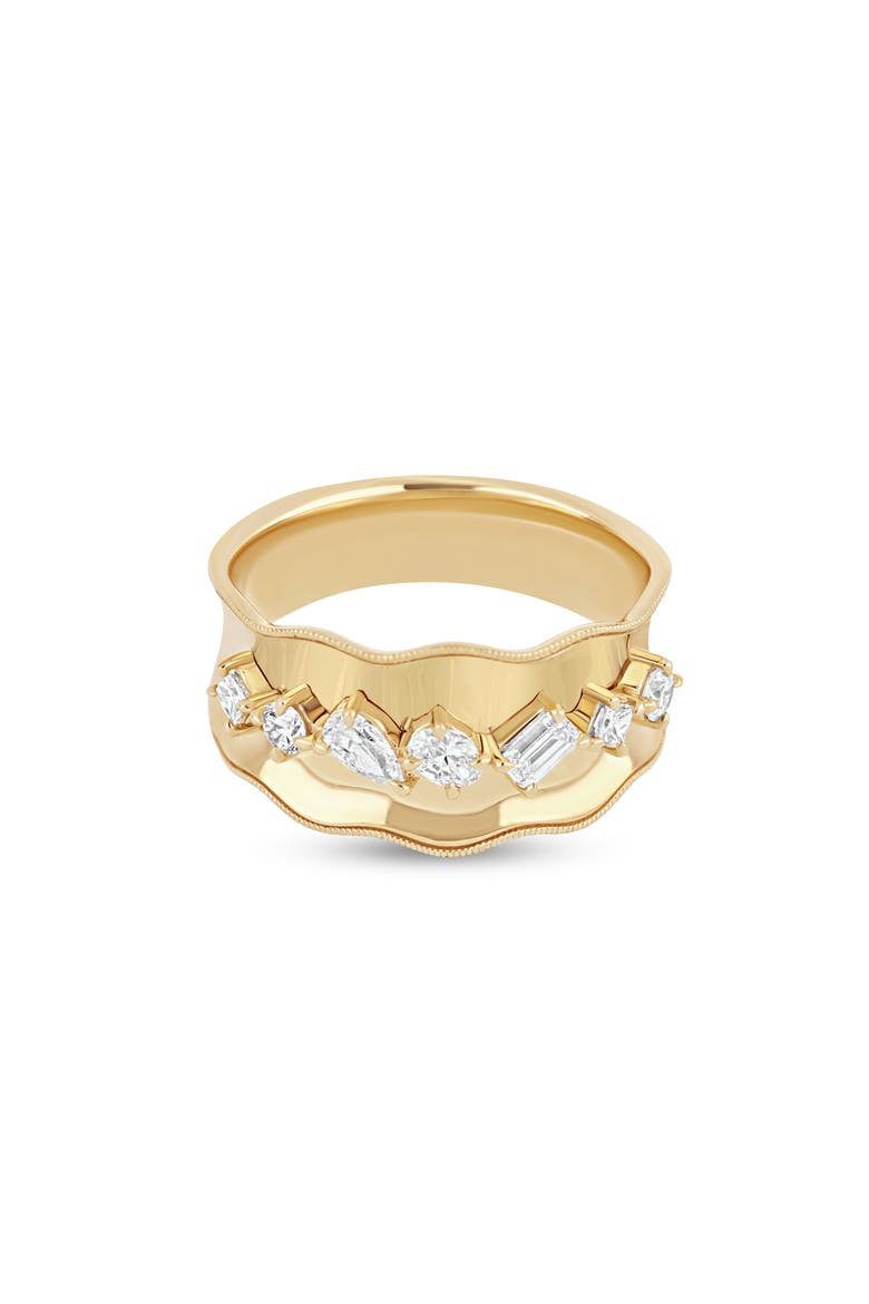 Kiera 18K Gold Diamond Wide Ring, Alternate, color, 18K YELLOW GOLD