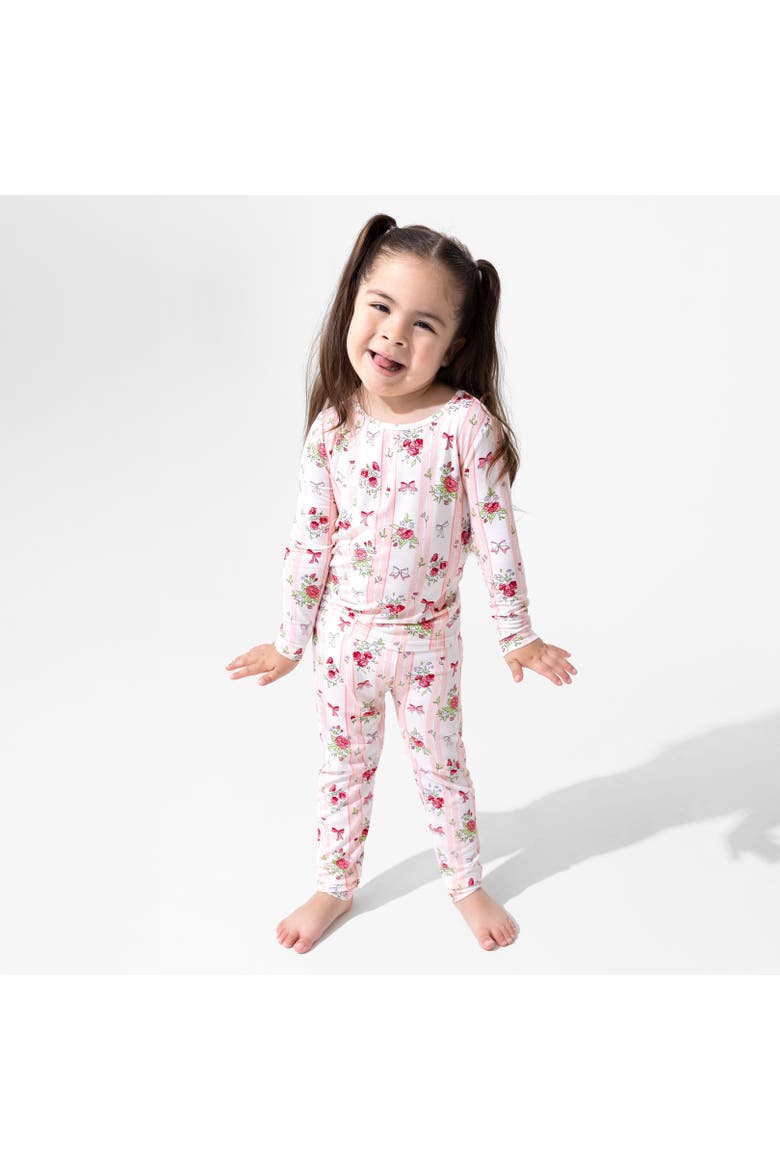 Kids' Floral Stripes Set of 2 Piece Pajamas, Alternate, color, Floral Stripes