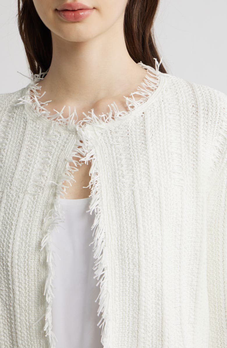 KOBI HALPERIN Marlee Fringe Cardigan, Alternate, color, Ivory