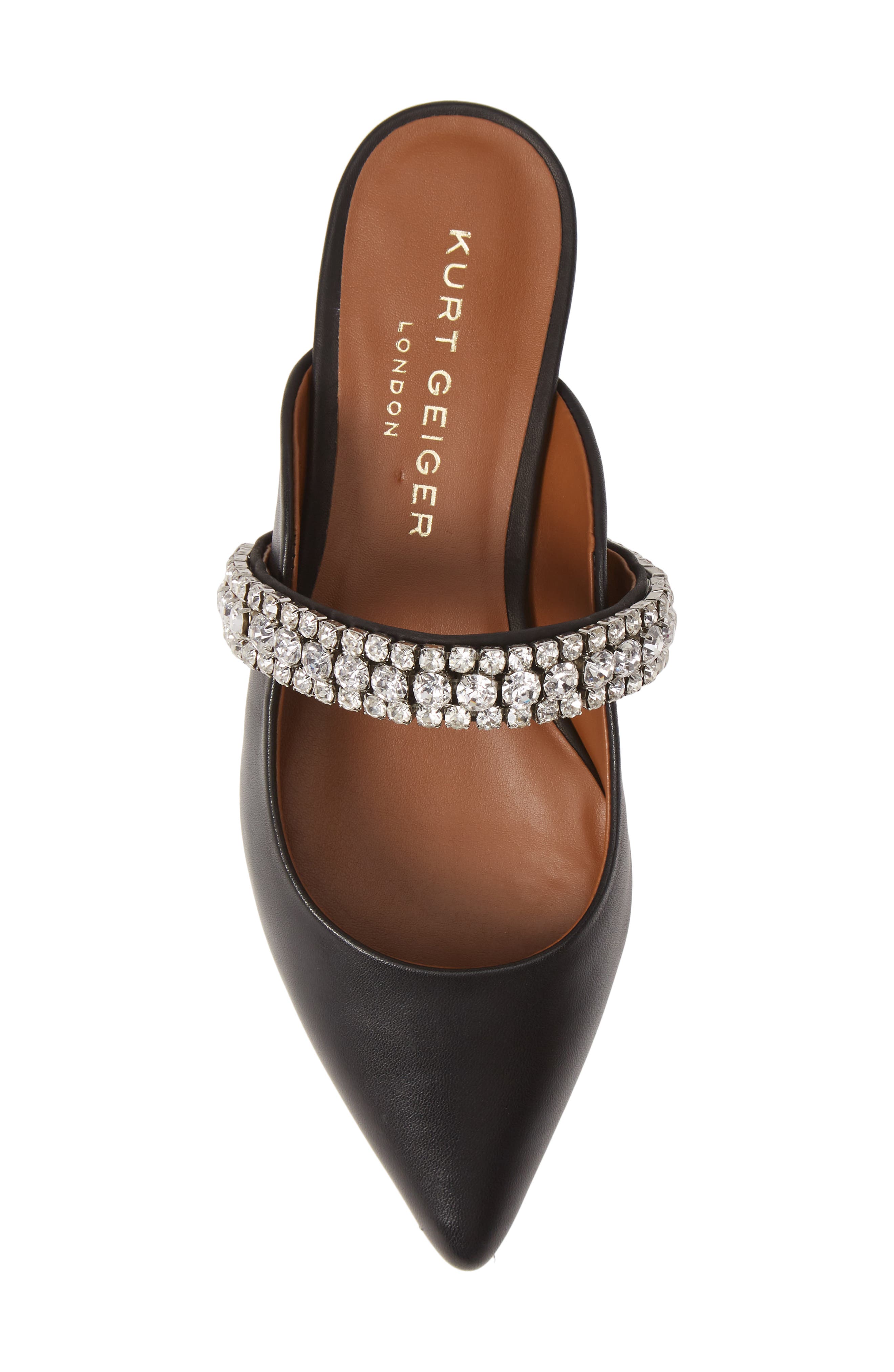 Princely Crystal Embellished Mule, Alternate, color, BLACK