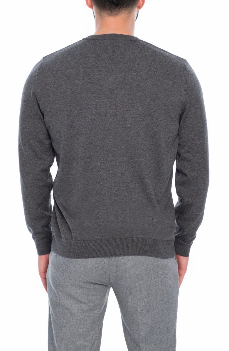 VELLAPAIS V-Neck Sweater, Alternate, color, Dark Grey