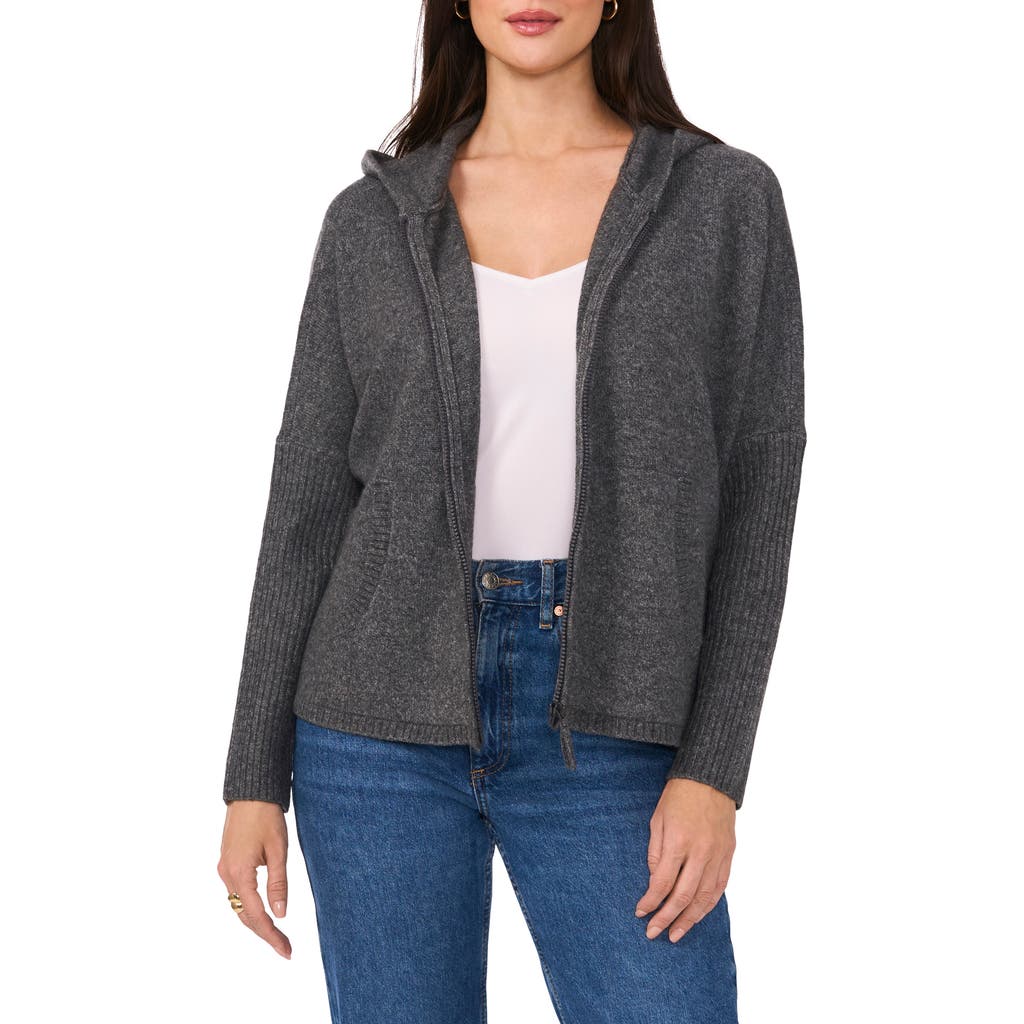 Vince Camuto Hooded Sweater in Medium Heather Grey