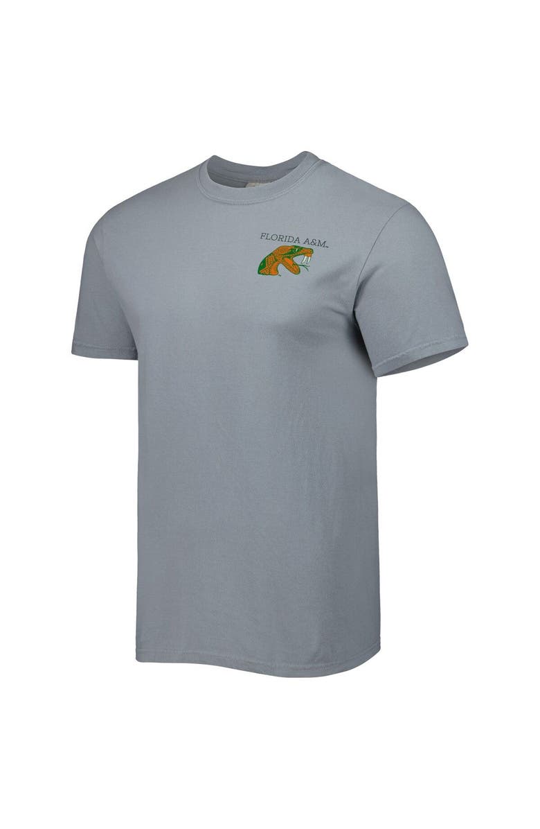 IMAGE ONE Men's Gray Florida A&M Rattlers Campus Scenery Comfort Color T-Shirt, Alternate, color,
