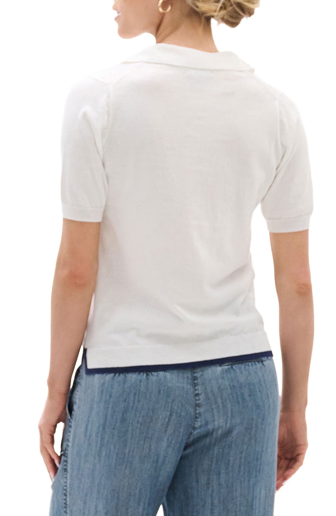Johnny Collar Short Sleeve Sweater - image 2
