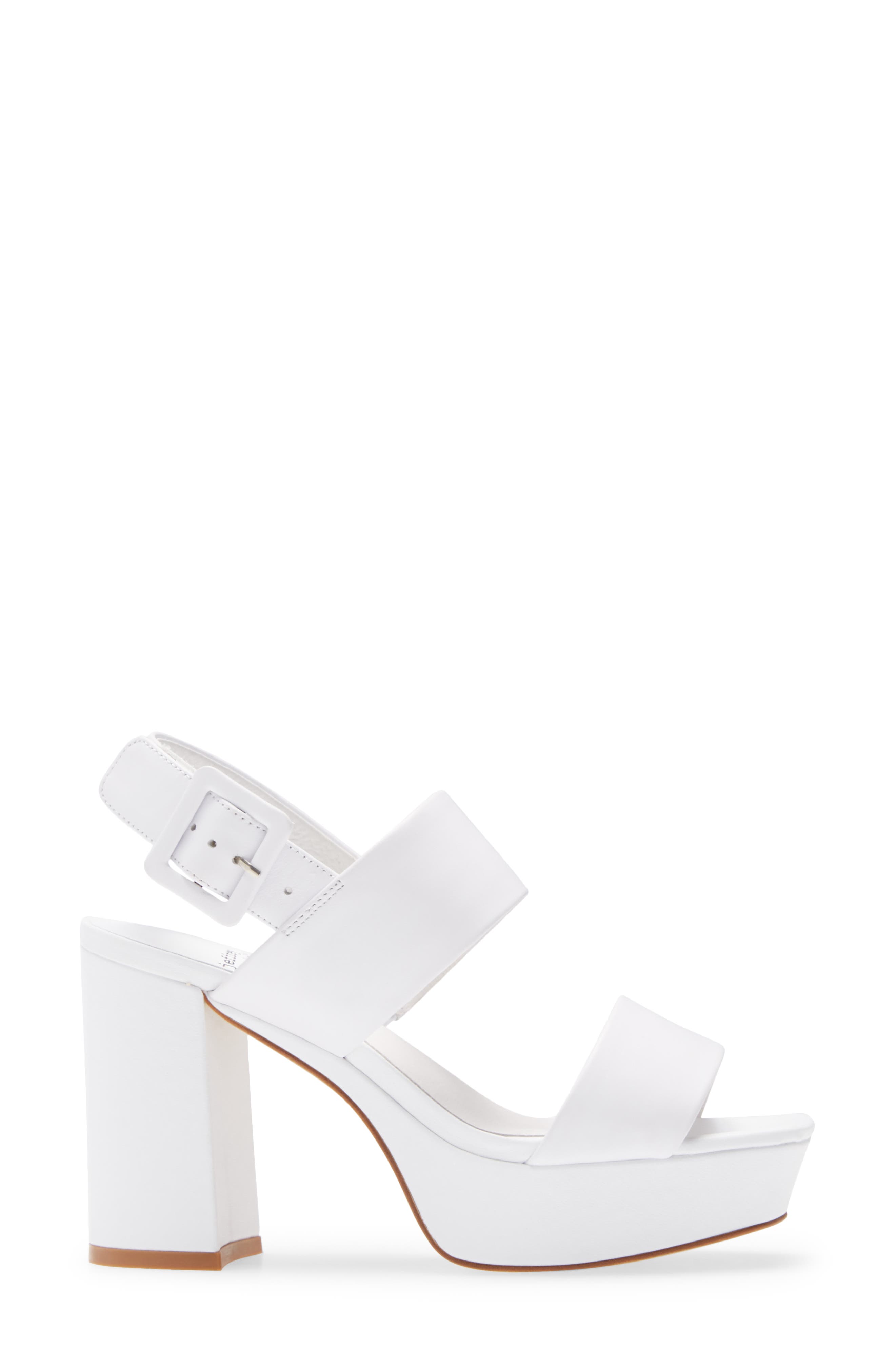 Ammaly Platform Slingback Sandal, Alternate, color, WHITE