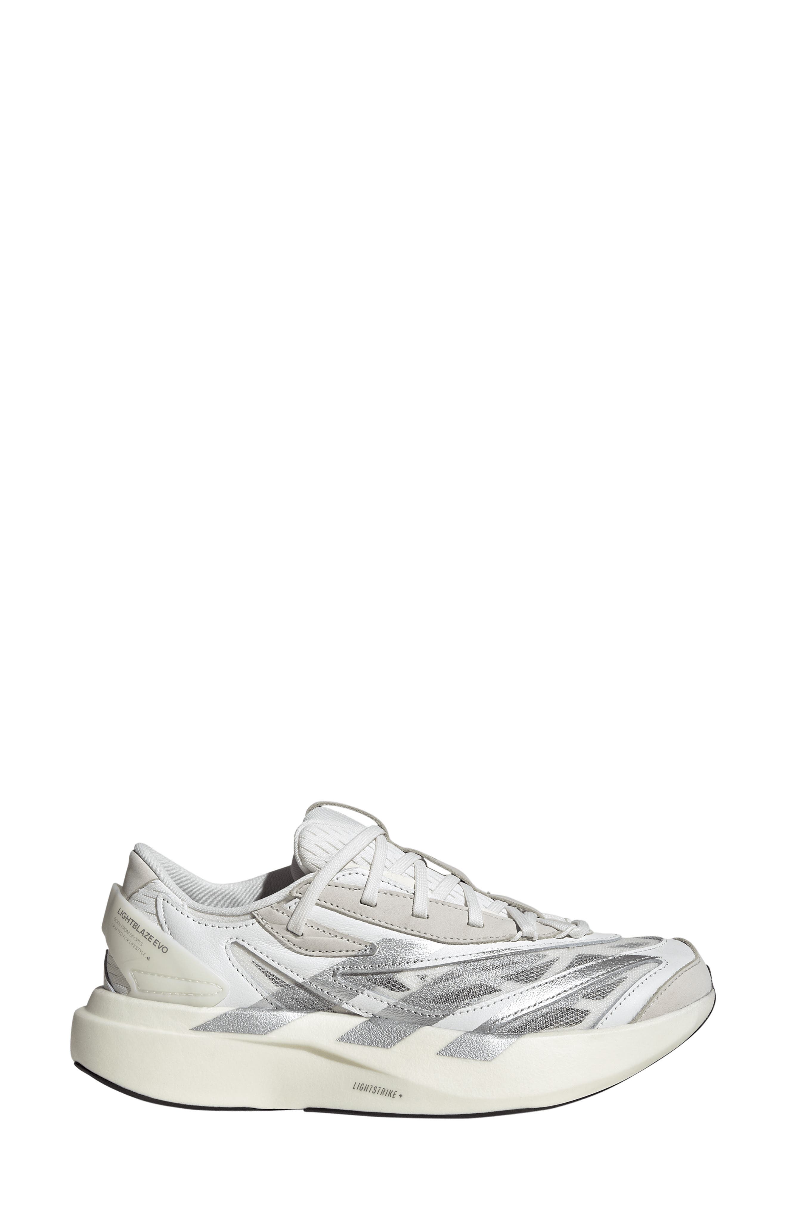 Lightblaze Evo Solid Sneaker, Alternate, color, WHITE/ MATTE SILVER/ BLACK