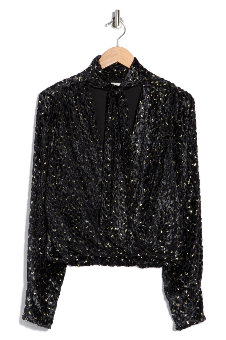 Kayliegh Long Sleeve Top, Main, color, BLACK MULTI