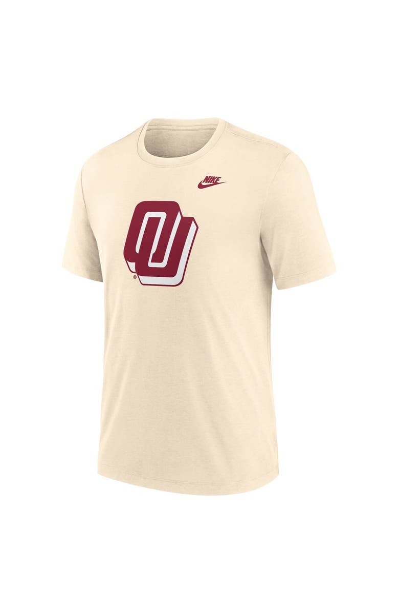 Nike Men's Nike Natural Oklahoma Sooners Vault Logo Tri-Blend T-Shirt, Alternate, color, Natural