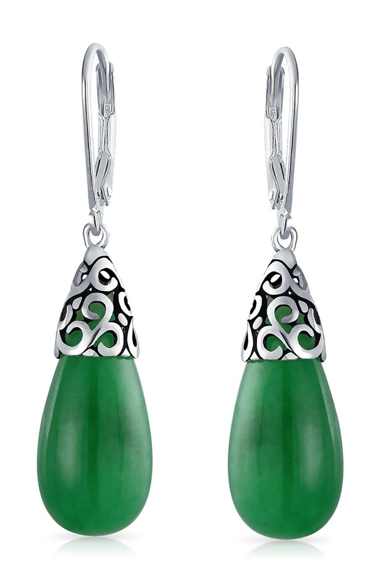 BLING JEWELRY Sterling Silver Teardrop Filligree Drop Earrings, Main, color, 