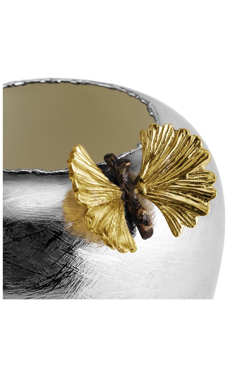 Butterfly Ginkgo Medium Footed Bowl, Alternate, color, SILVER