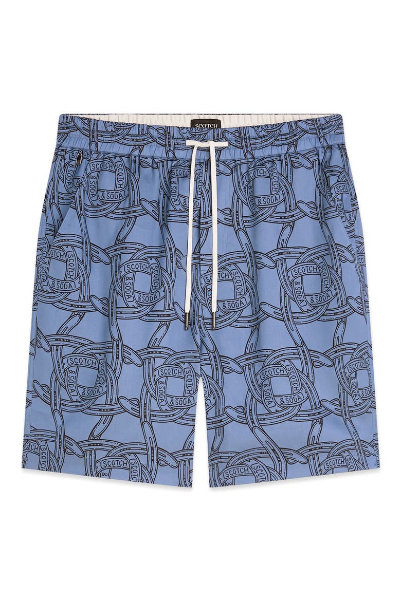 Fave Print Drawstring Bermuda Shorts, Alternate, color, HORSESHOES INFINITY