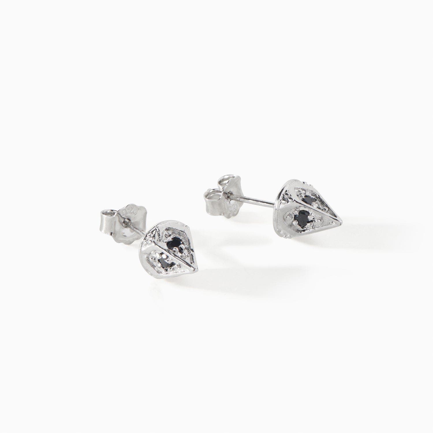 Sterling Silver/Black CZ