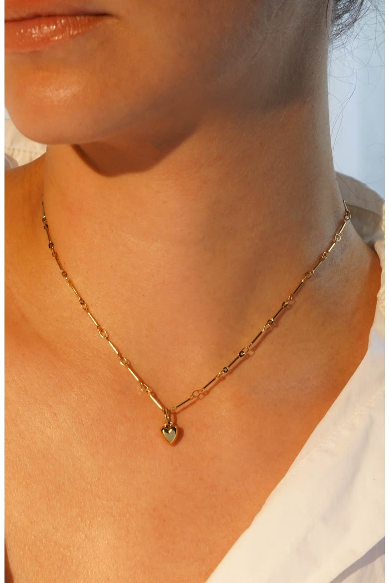 Cute Heart Charm, Alternate, color, GOLD