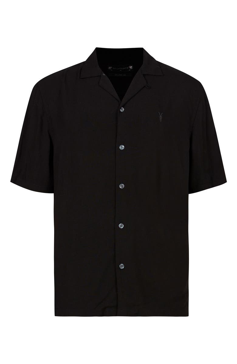 AllSaints Venice Solid Camp Shirt, Alternate, color,