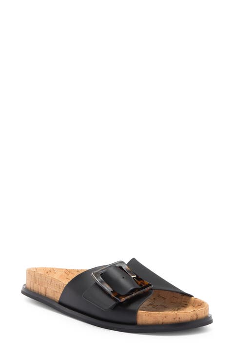 Evelina Buckle Slide Sandal (Women)