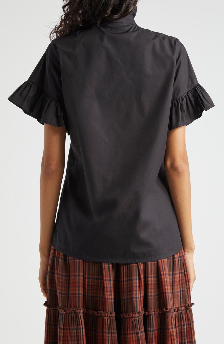 MILLE Vanessa Ruffle Detail Cotton Blouse, Alternate, color, 