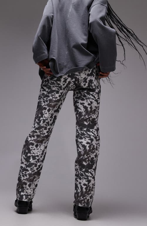 Topshop Animal Print Jeans In Multi