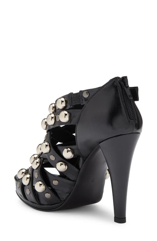 Jeffrey Campbell Retaliate Platform Sandal In Black Silver