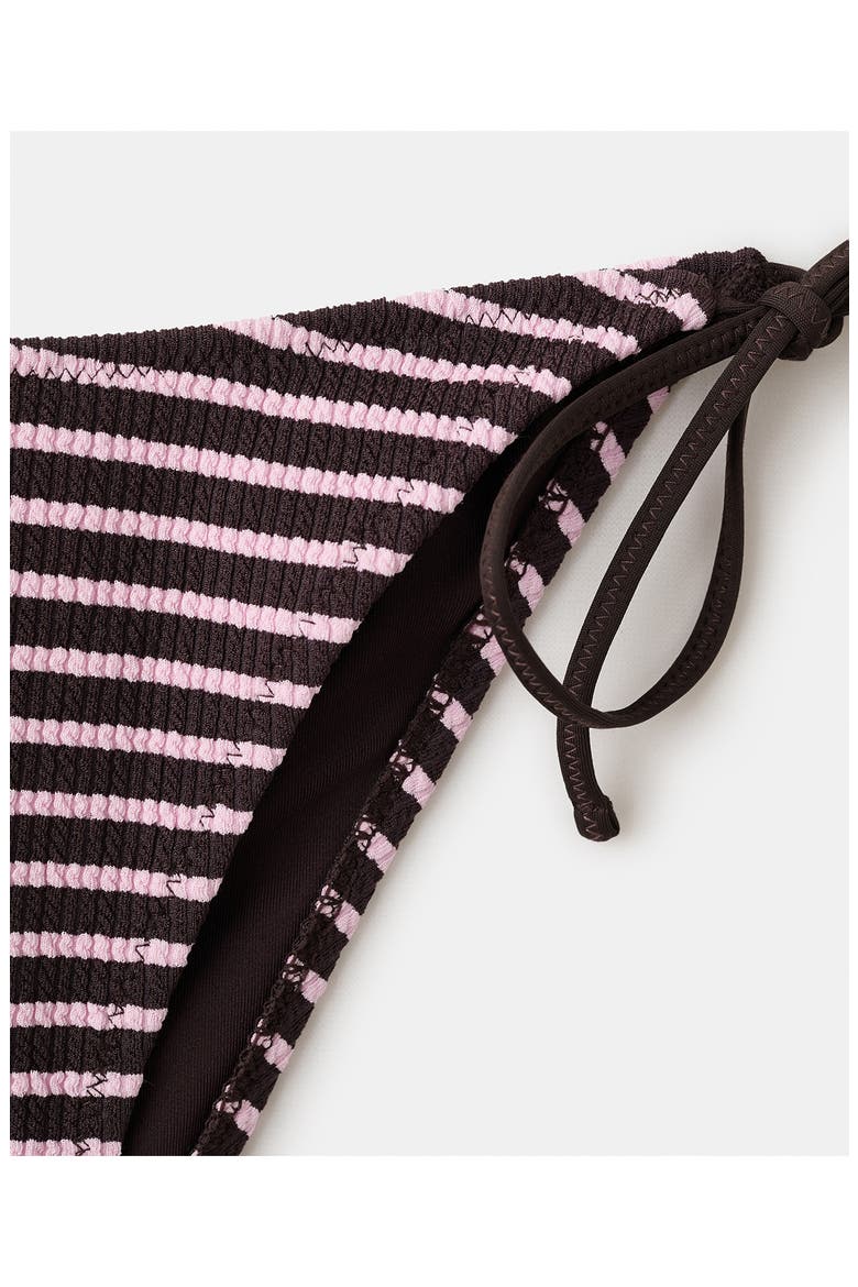 Stripe Rib Bikini Bottoms, Alternate, color, CHOCOLATE