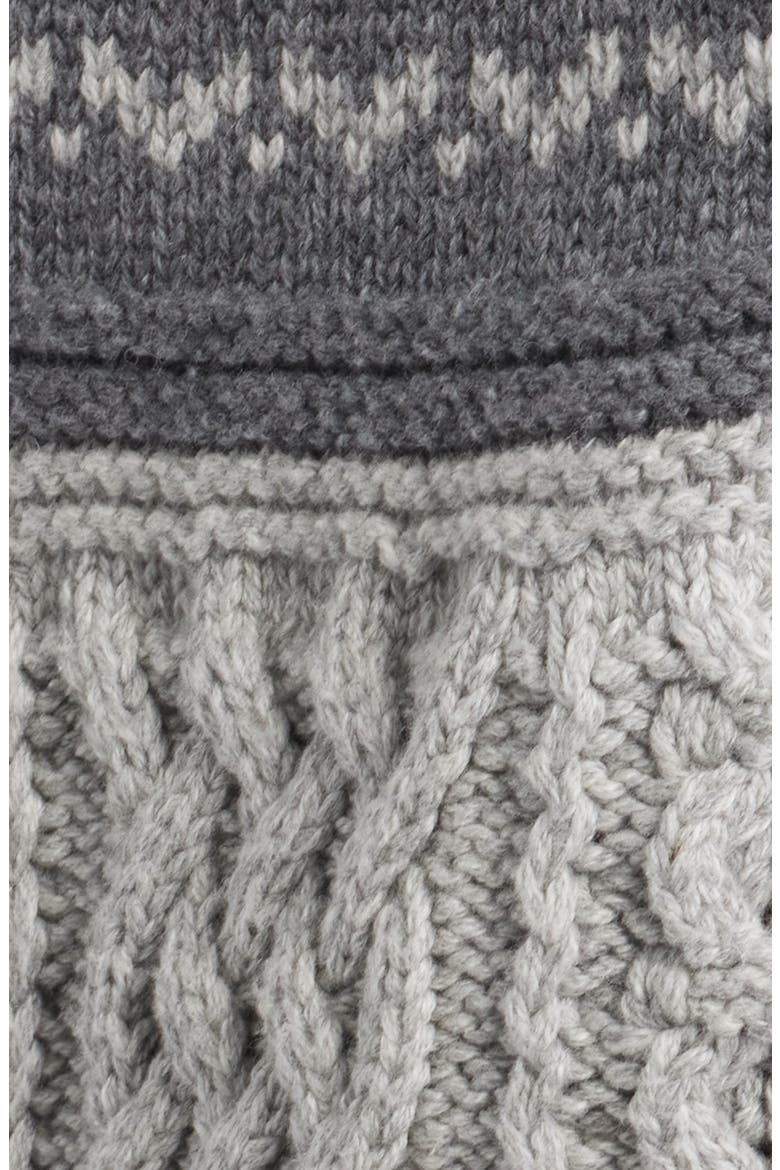 Ayana Fair Isle Mixed Stitch Sweater, Alternate, color, GREY MIST COMBO