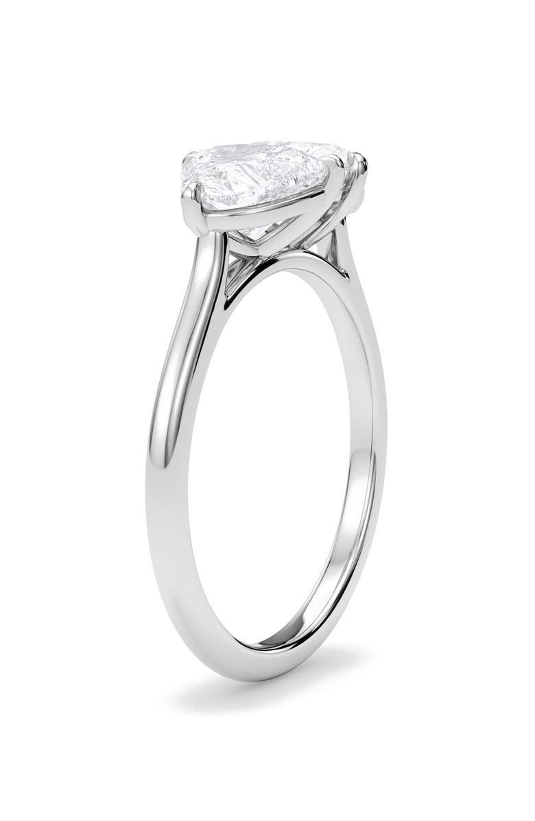 HauteCarat Lab Grown Diamond Twin Heart Ring, Alternate, color, 18K White Gold