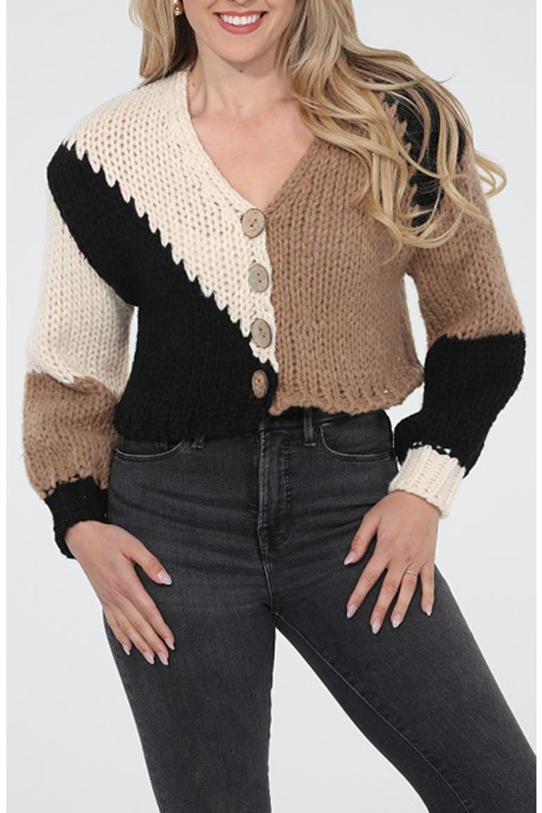 Block Print Cardigan, Main, color, MULTI