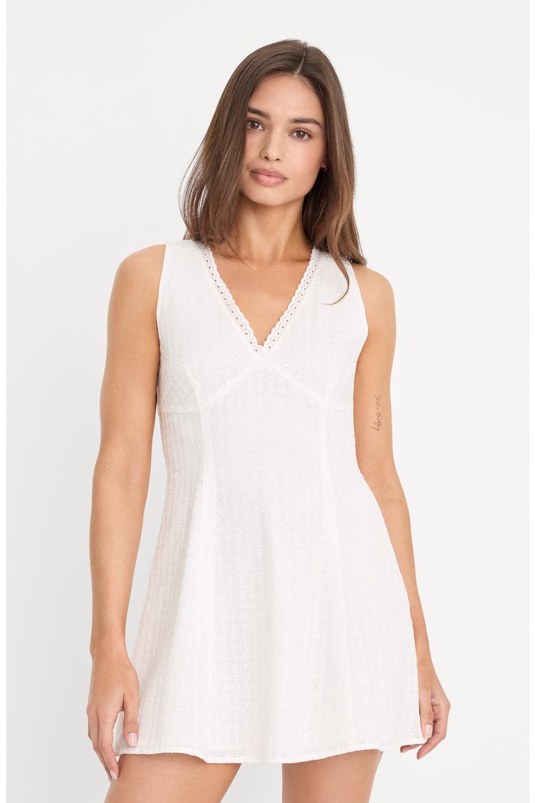 The Eyelet Minidress, Alternate, color, WHITE001