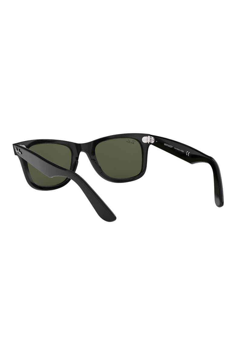 54mm Wayfarer Sunglasses, Alternate, color, BLACK