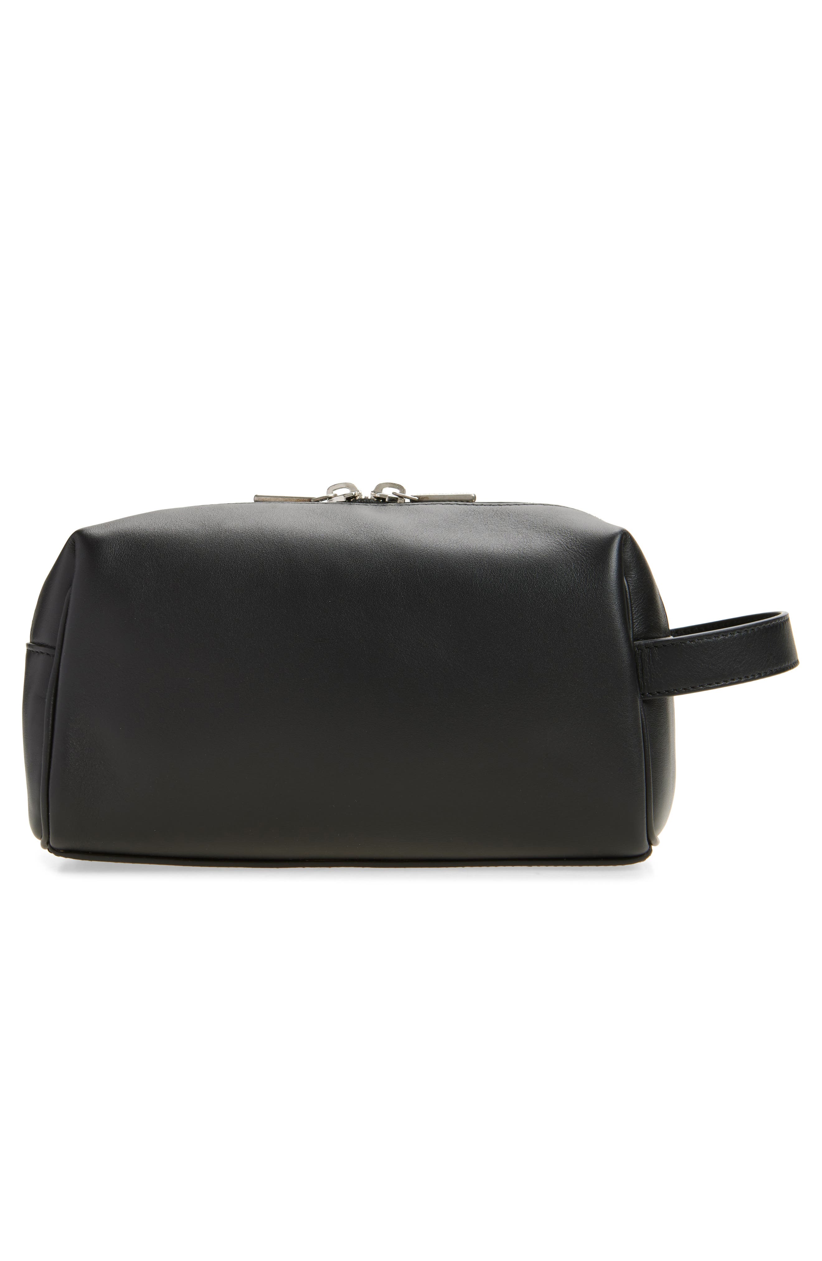 Balenciaga Rodeo Leather Vanity Case, Alternate, color, 1000 Black