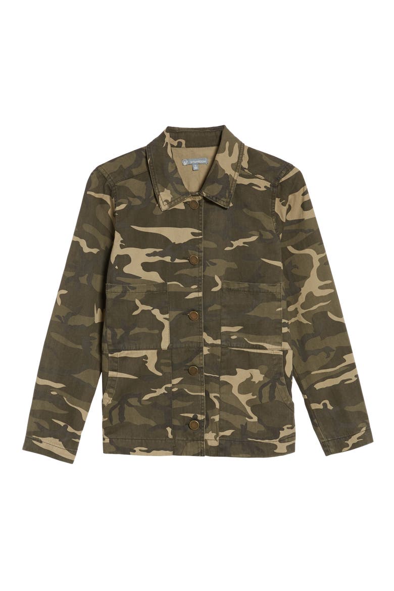Camo Jacket (Nordstrom Exclusive), Alternate, color, GRAPHITE OLIVE