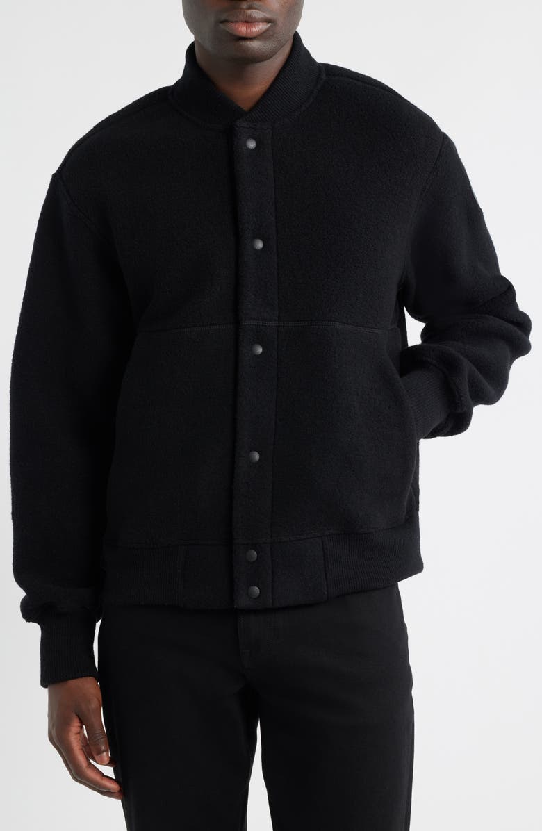Canada Goose Hudson Black Label Fleece Bomber Jacket, Alternate, color, Black - Noir