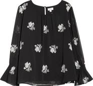 CeCe Smocked Cuff Top