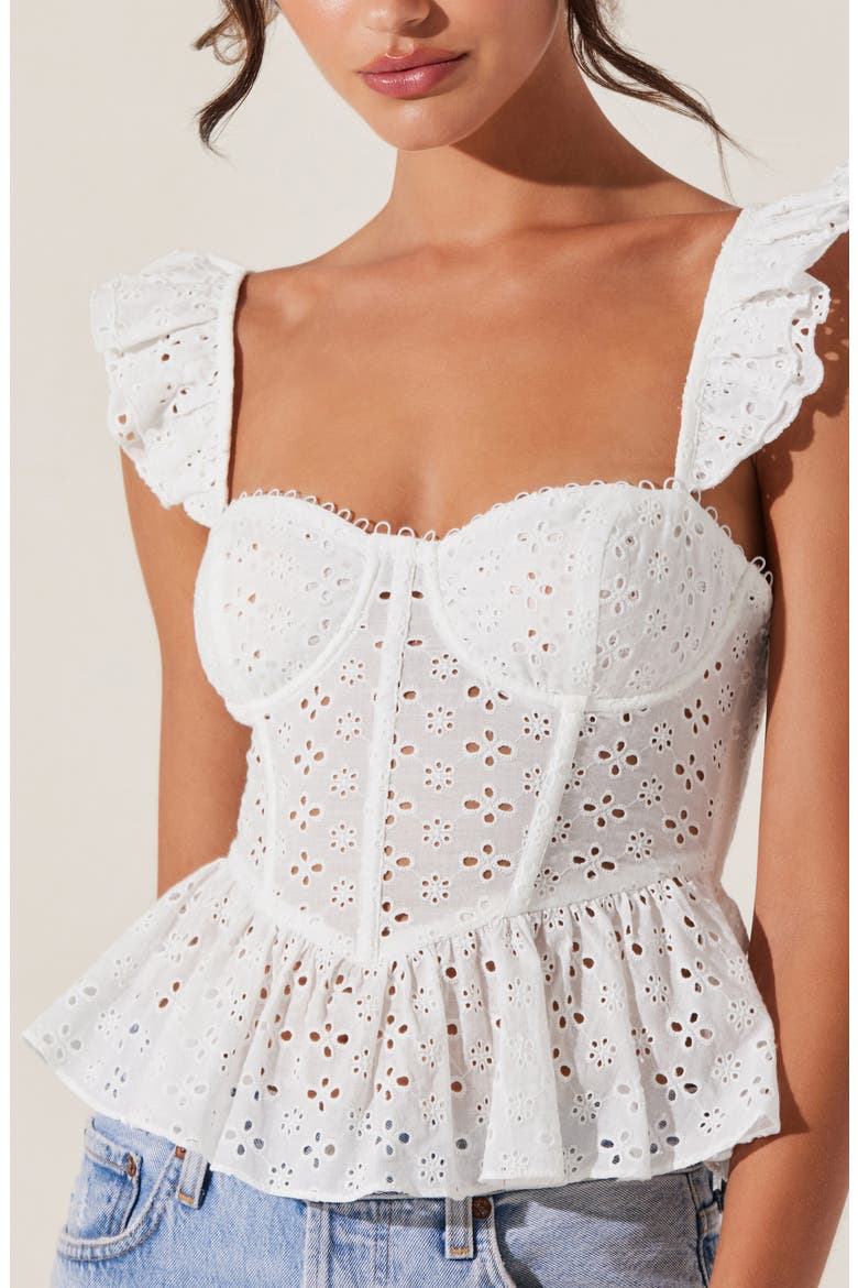 Baylin Broderie Anglaise Top, Alternate, color, WHITE