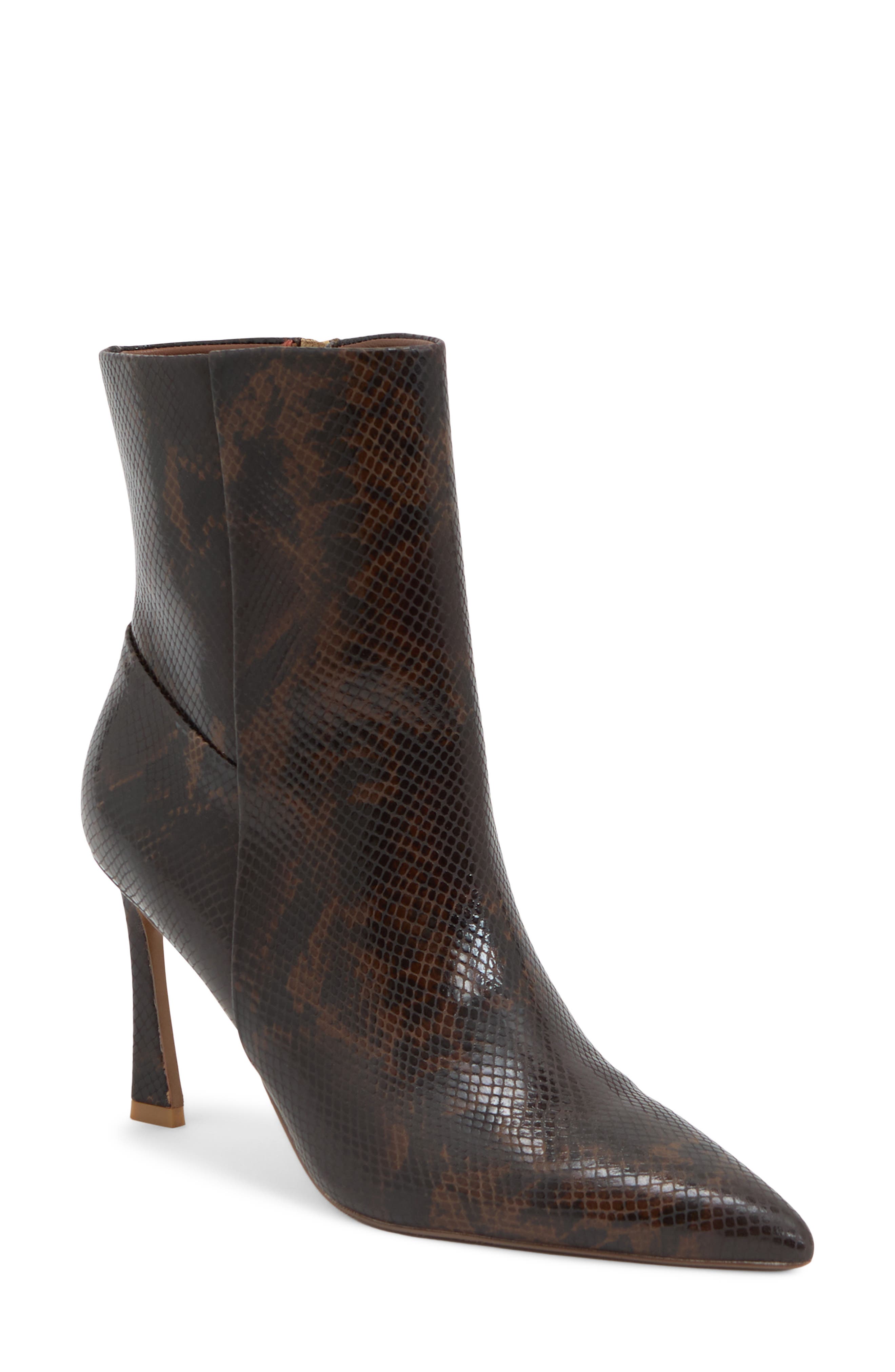 Reiss Carina Pointed Toe Bootie, Main, color, Snake