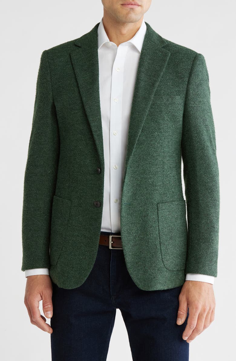 T.R. PREMIUM Slim Fit Cotton Blend Sport Coat, Main, color, Green