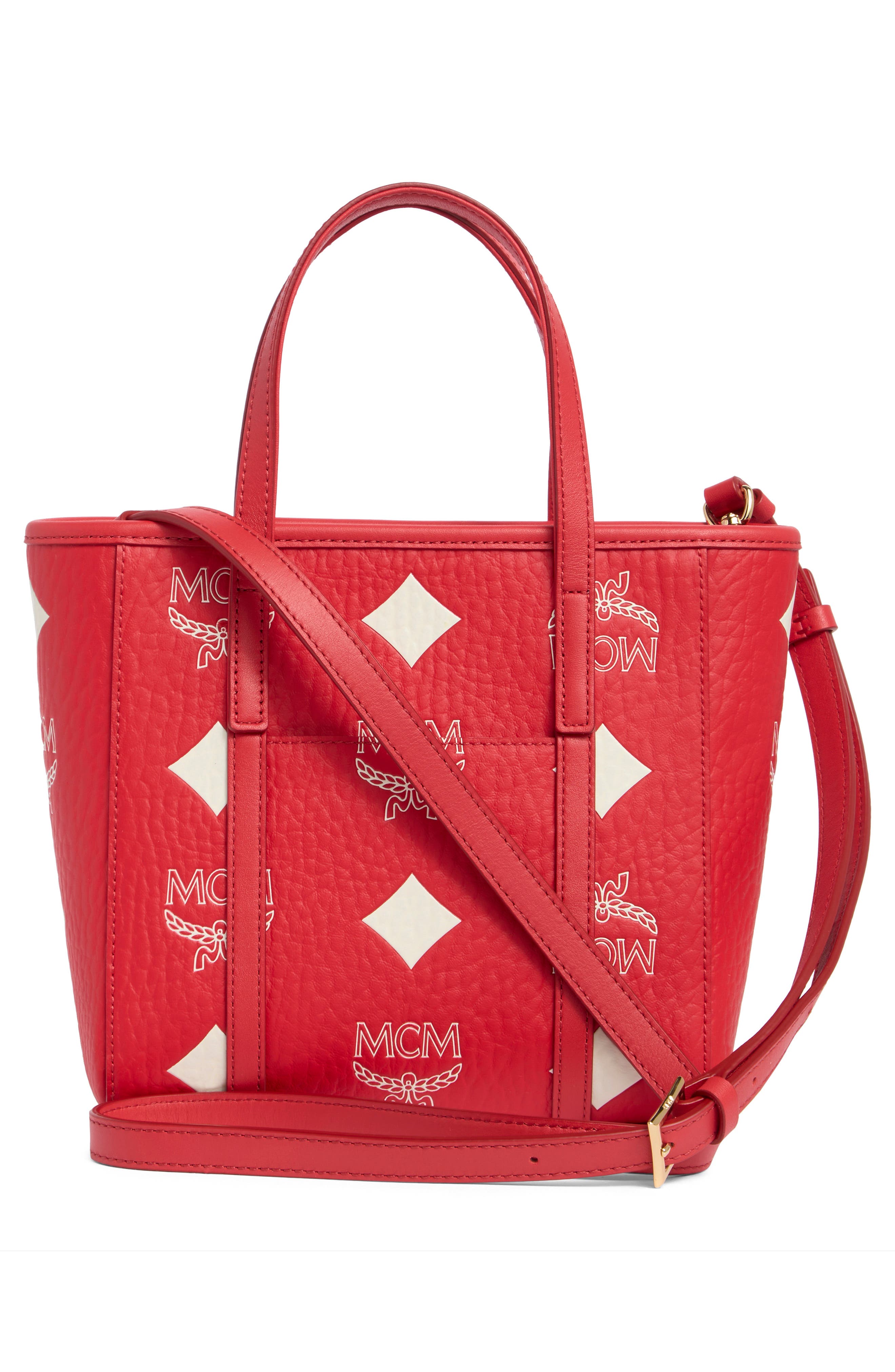 MCM Toni VI Mini Shopper Tote Bag, Alternate, color, 