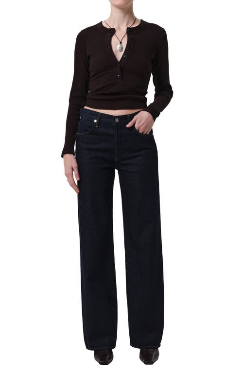 Citizen Of Humanity Citizens Of Humanity Varra Rib Henley In Brown
