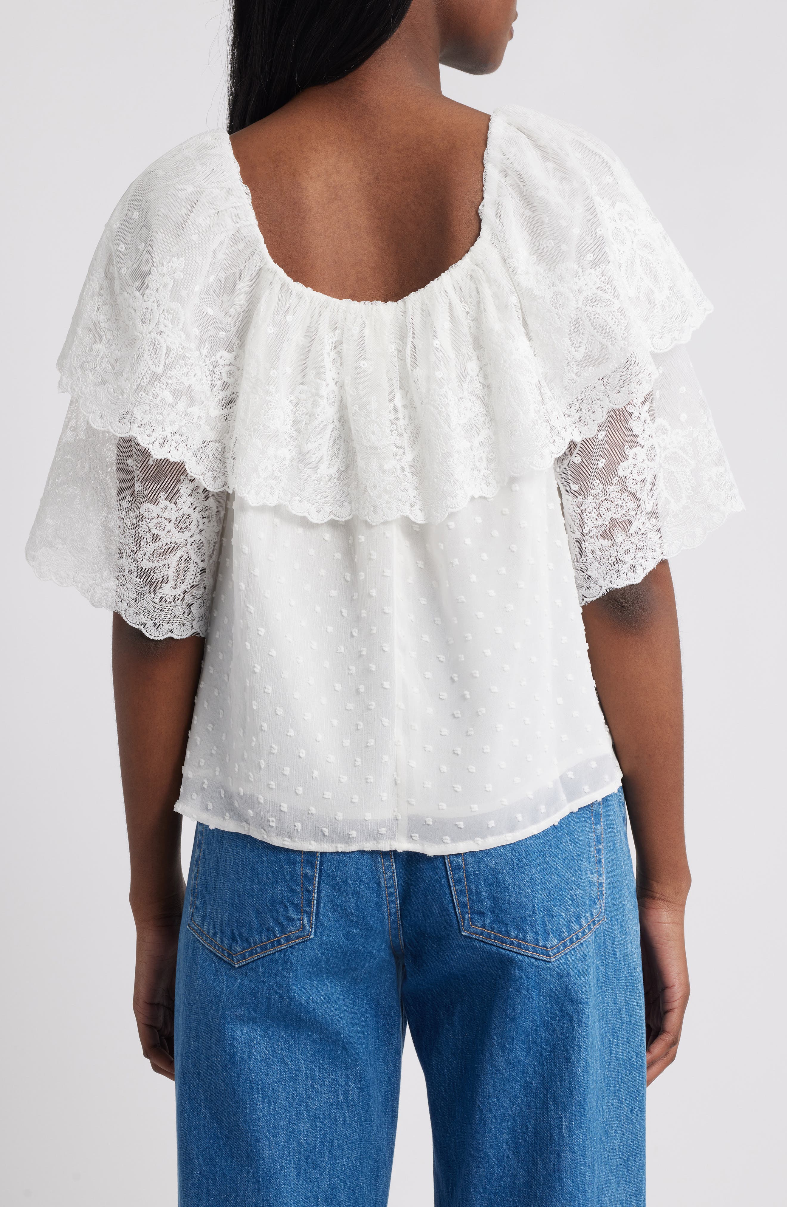 Lace Off the Shoulder Top - image 2